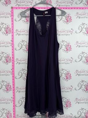 Dreamgirl dress nightgown Lacie floral Dark Purple Lace Trim Chemise